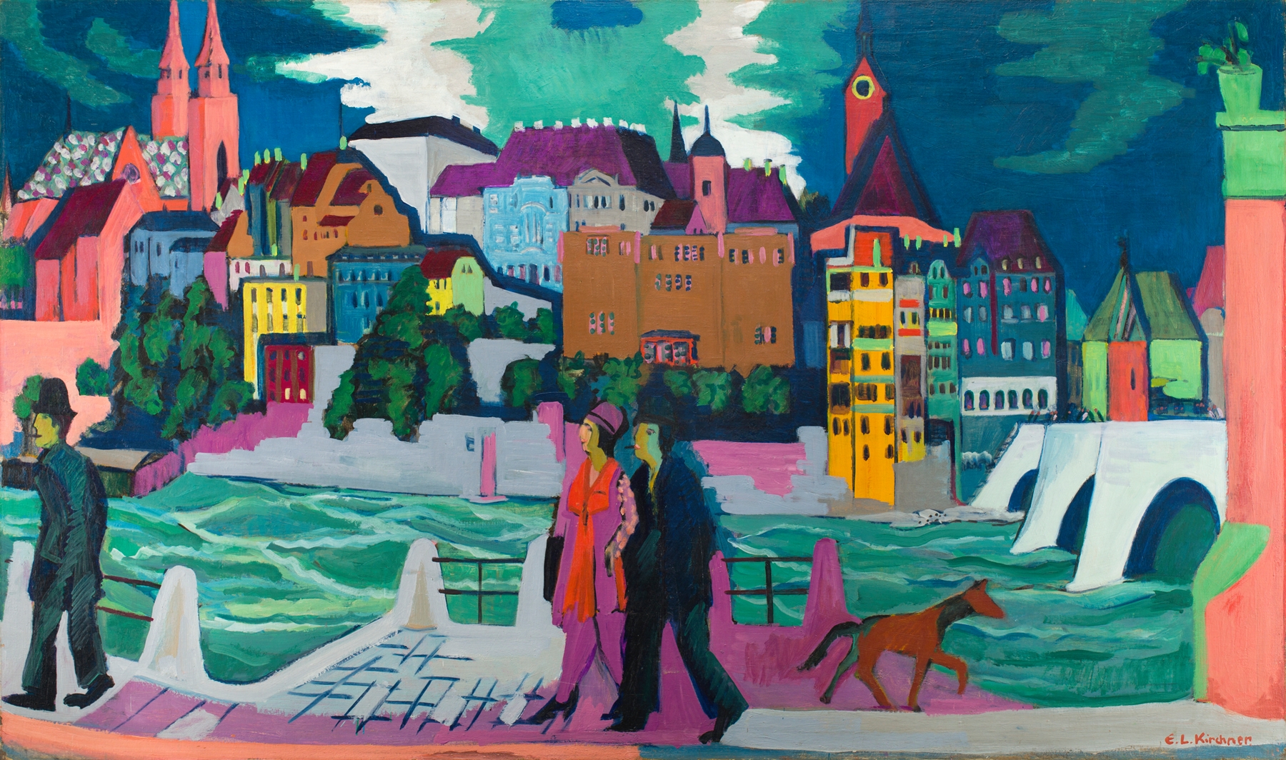 Basel with the Rhine (1927–28) Ernst Ludwig Kirchner (German, 1880-1938)